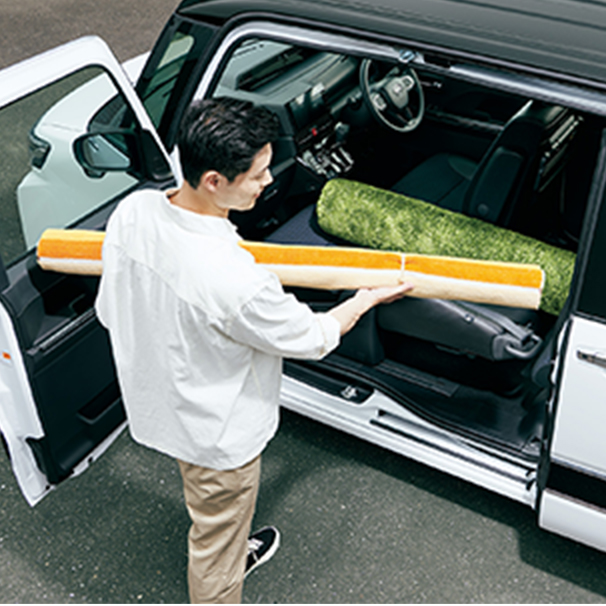 大きな荷物も横からラクラク。